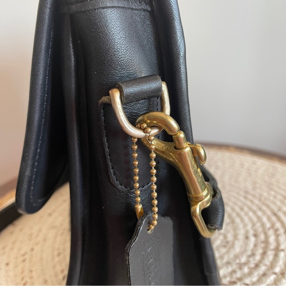 SOLD Vintage Coach Black Court Bag 9870, Coach Top Handle Bag, Coach Crossbody - Picture 14 of 14